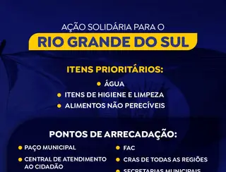 Prefeitura de Campo Grande arrecada donativos para famílias atingidas por enchentes no RS